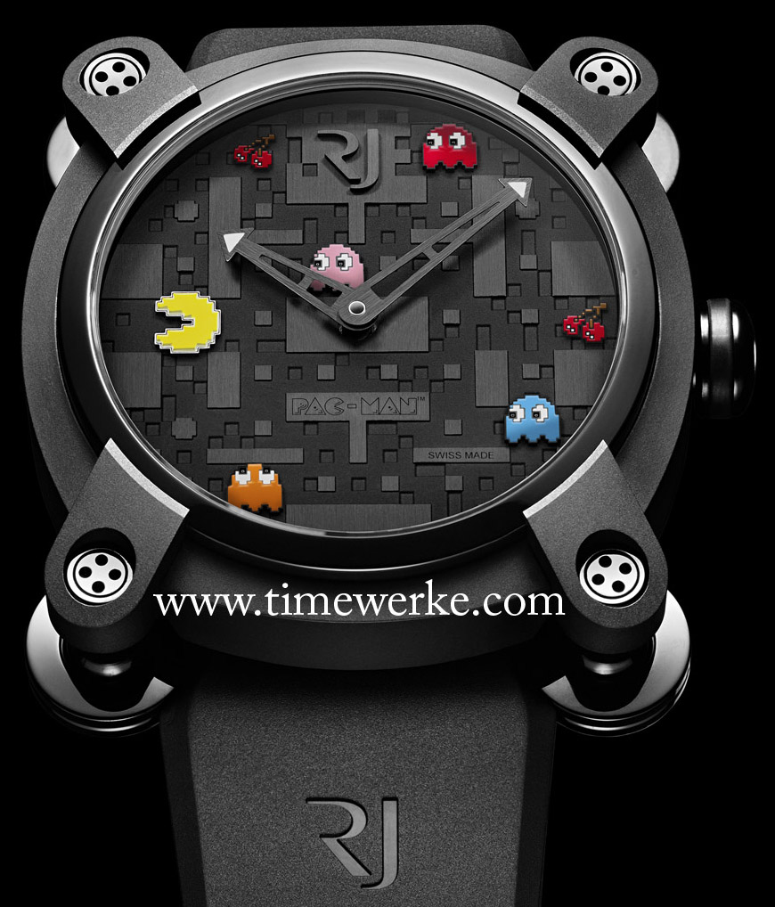 RJ-Romain Jerome 46mm Pac-Man watch in black PVD-coated steel. Introduced in 2012 and limited to 20 pieces. Photo: © RJ-Romain Jerome