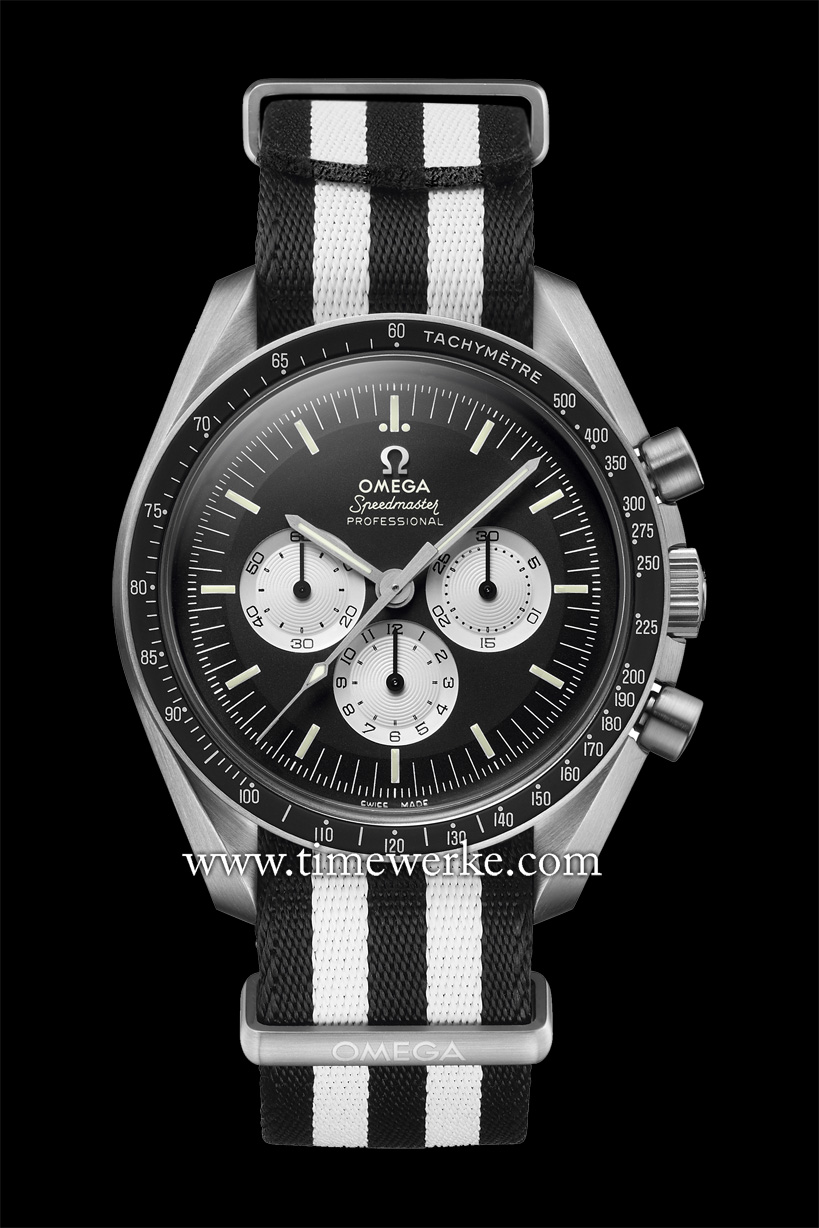 omega speedmaster black and white